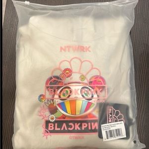 BLACKPINK + Takashi Murakami Pandakashi Logo Hoodie (Cement) Unisex size Large